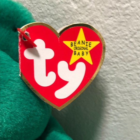 1997 TY ERIN  BEANIE BABY  RED STAMP QUALITY CONTROL 472 TUSHTAG MARCH 17,1997 - Picture 4 of 13